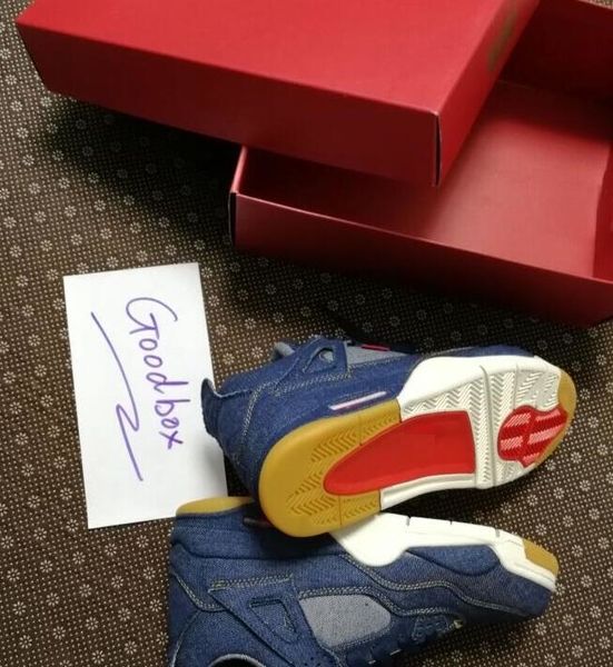 

denim 4s jeans 4 denim sail game red jean denim sail game rouge basketball shoes with box men size sports shoes ing