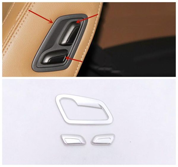 

abs chrome/carbon fiber car auxiliary driving seat adjustment cover trim car styling accessories for superb 2016-2018