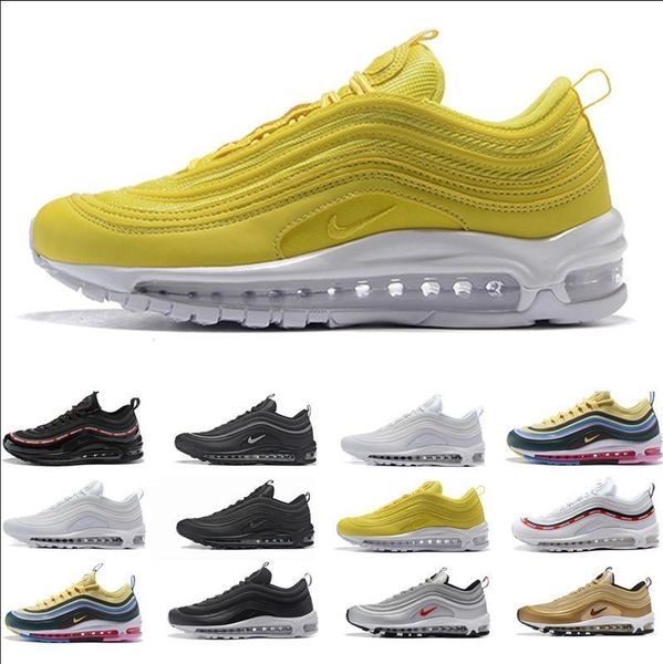 

air cushion 97 laser fuchsia undefeated sliver bullet men women running shoes 97s realtree white evergreen sunburst trainers sneakers