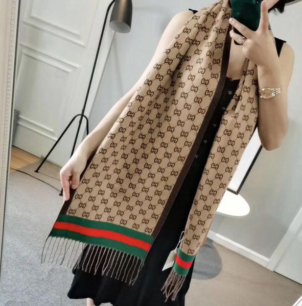 

2019 winter cashmere scarf for women men warm scarf double color fashion women imitate long shawl wrap 180x32cm, Blue;gray