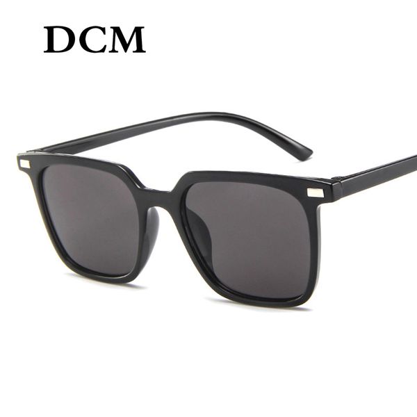 

dcm fashion square sunglasses men brand designer retro vintage women sun glasses for men male sunglass shades uv400, White;black