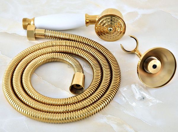 

telephone style hand held bathroom shower head / golden brass finish bathroom handheld shower head accessory /hose thh046