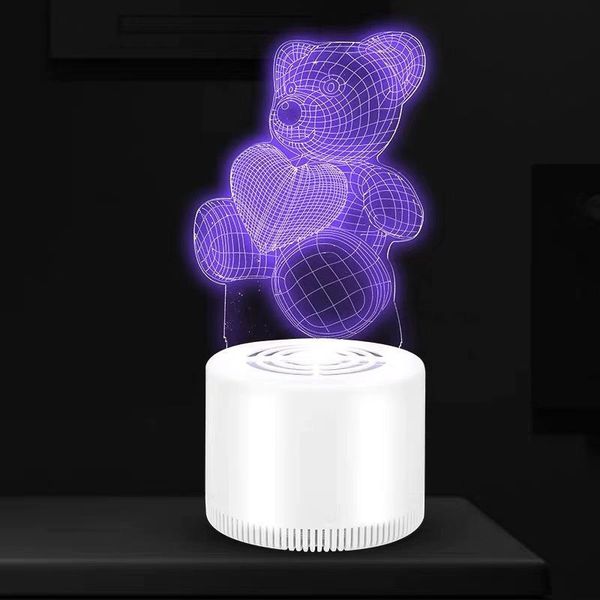 

mute 3d usb mosquito killer lamp suction type anti mosquito lamp no noise insect killer flies trap light dropshipping