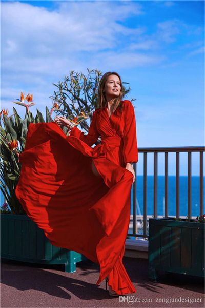 

для женщин новый конструктор богемские платья v шеи длинным рукавом сплошной цвет пляж стиль женщины одежда fshion стиль повседневная одежда, Black;gray