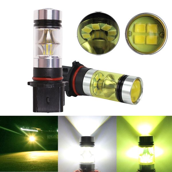 

2pcs p13w psx26w car fog led light 2835 smd 20led 100w erorr drl car driving running fog lamp front headlight 12v