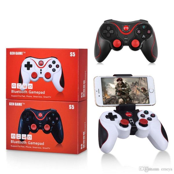 

game s5 wireless bluetooth gamepad bluetooth 3.0 joystick game controller for android smartphone tablet pc with holder