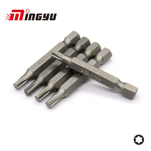 

5pcs 1/4" 50mm torx t25 screwdriver bit set tools repair screwdrivers kit hex shank drill bit for power household hand tools