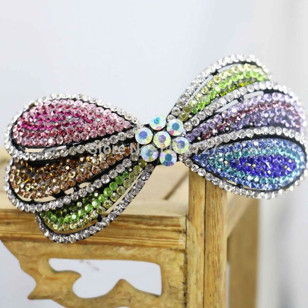 

42*88mm bridal wedding headdress headband head bands headpiece crystal hair accessory new hair clip hairpin rhinestone for women, Golden;white