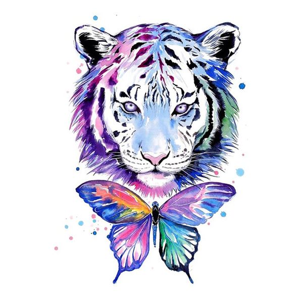 

woman patch iron on heat transfer printing patches stickers butterfly tiger