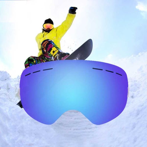 

new designer could bedisassembly sport goggle polarized sunglasses outdoor sports skiing safety coating double-layer anti-fog spherical wind, Blue