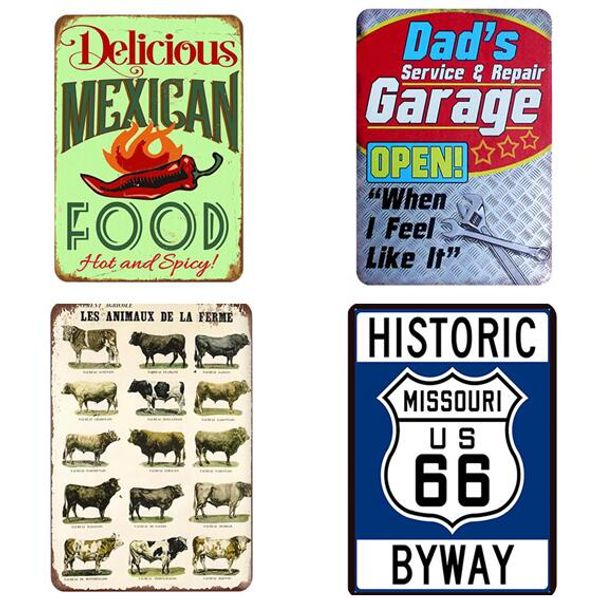 

hamburger metal sign plaque painting vintage fast food tin signs wall decor for kitchen cafe diner bar art blackboard poster