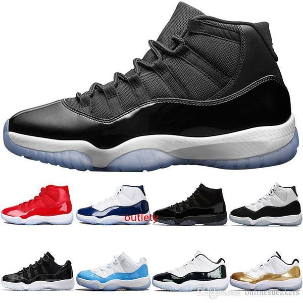 

concord 45 basketball shoes 11 11s men women cap and gown unc gym red gamma blue bred barons mens athletic sport sneaker