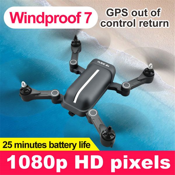 

Fpv windproof 7 drone 1080p hd camera quadcopter 25 min battery life gp out of control return 5g real time tran mi ion image