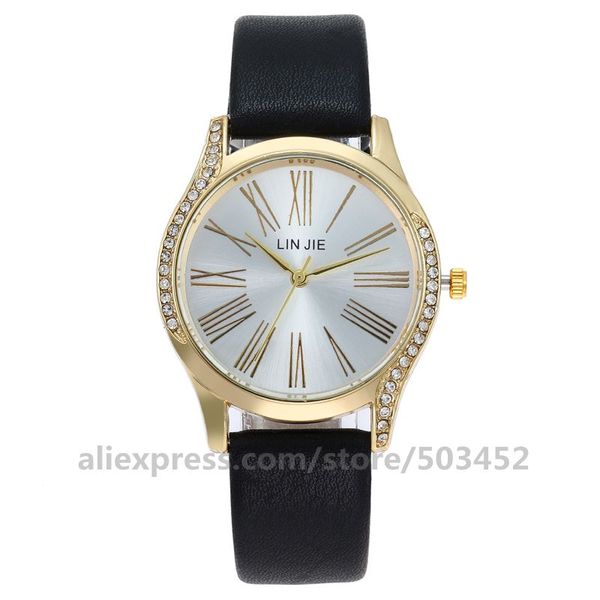 

100pcs/lot 920661 relogios feminino leather belt wholesale girl women watch diamond wrist watches for women, Slivery;brown