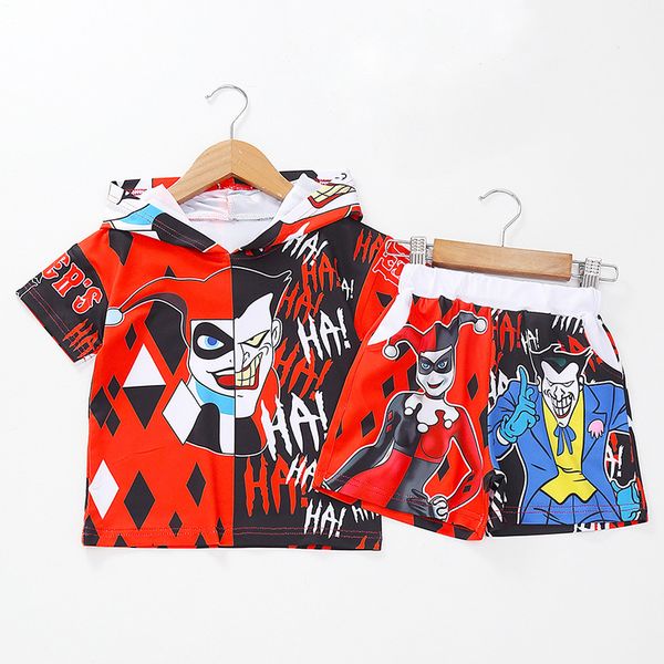 

2020 мальчик летняя одежда дети мальчик спортивный костюм мультфильм печати 2 шт костюмы стиль мода дети мальчики одежда установить костюмы, White