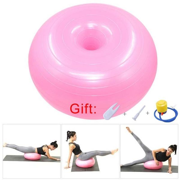 

donut yoga ball thicken explosion-proof inflatable balance home fitness balance ball exercise workout sports pilates ball jgdny
