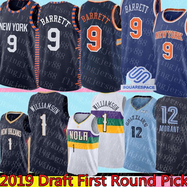 

1 new orlean zion william on pelican jer ey 9 new york rj barrett knick 12 memphi ja morant grizzlie reddi h man draft pick ba ketball