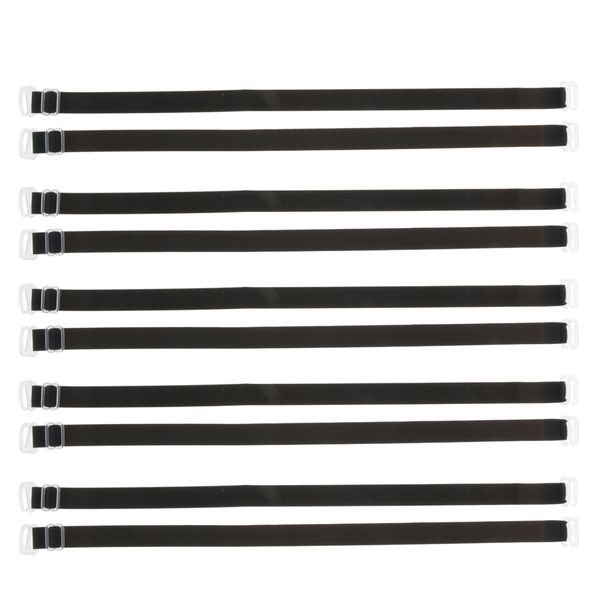 

5pairs womens bra straps adjustable clear silicone shoulder straps holders, Red;black