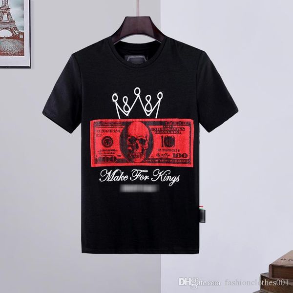 

mens designer t shirts mens skull t-shirt printing t shirt tees designer necklace phillip plain phillip plain pp yy36, Black;brown