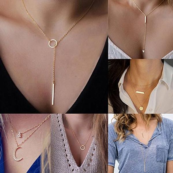 

vintage necklace for women fashion multilayer christmas necklace multiple layers choker pendant long necklaces boho jewelry, Silver