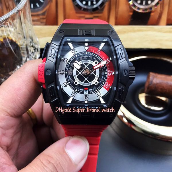 

роскошная версия новый saratoge skafander skf 46 dv sc dt япония miyota механический черный циферблат мужские часы pvd черный стальной корпу, Slivery;brown