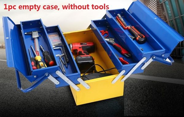 

portable iron tool case rigging hardware box fine art package bag fishing tool, tire repair tools