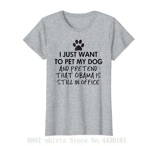

женская tee pet my dog и обама еще в офисе t shirt футболки одежда оптом, White