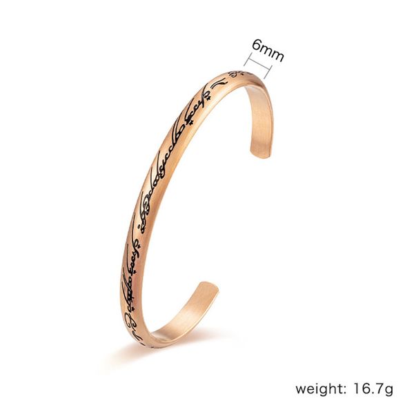 

bracelet women stainless steel opening viking rose gold bracelet steel color gold bangle hip hop simple fashion jewelry, Golden;silver