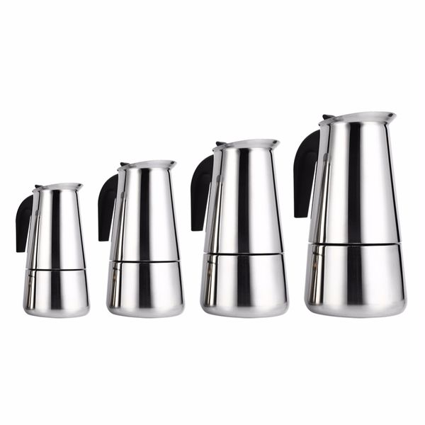 

304 stainless steel coffee maker mocha pot filter italian espresso percolator tool machine