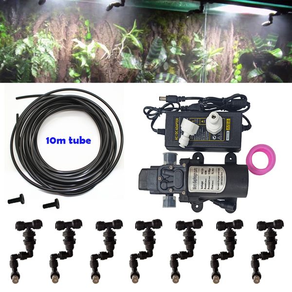 

1/4'' tub 360 adjustable reptiles fogger mist sprinkler rainforest tank aquarium system connect fine spray effect