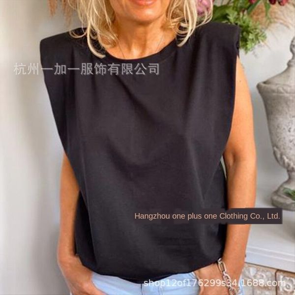 

2020ol темперамент подплечником пуловер без рукавов круглый воротник вертикальных женщин 2020ol темперамент наплечник пуловер без рукавов кр, White