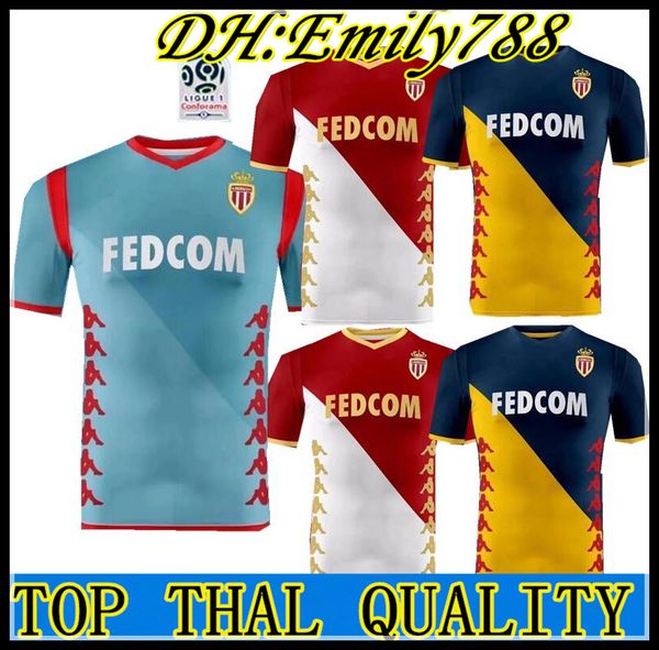 

19 20 a monaco occer jer ey home away rony falcao lemar j moutinho 2019 2020 keita jovetic glik football hirt maillot de foot monaco