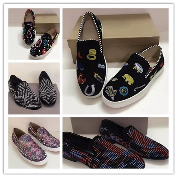 

прекрасные официальные качественные кроссовки high top spikes обувь на плоской подошве red is bottom для мужчин женщины кожаные кроссовки па