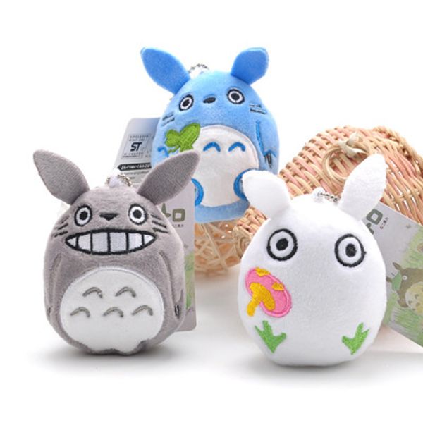 

9cm cartoon totoro plush pendant stuffed soft anime totoro key chains bag pendant kids christmas toys doll birthday gift