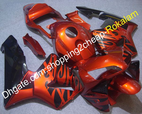 

abs motorcycle for honda cbr600rr f5 2003 2004 cbr-600rr 03 04 cbr600 rr 600rr cbr600-rr orange black fairing kit (injection molding)