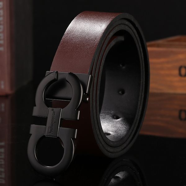 

2020 first class real genuine leather mens designer for men leather belts for women strap luxury belts alloy buckle, Black;brown