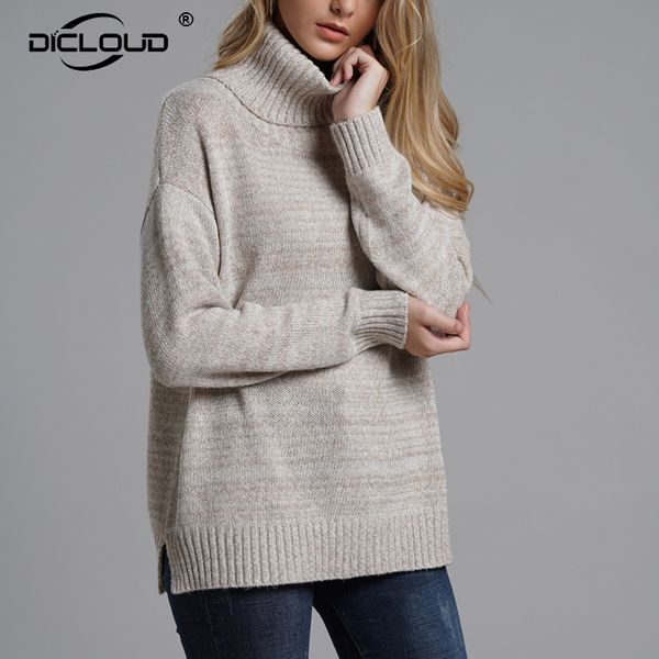

autumn winter women turtleneck sweaters casual basic oversized pullovers female thicken warm fashion jumpers sweater women, Black;gray