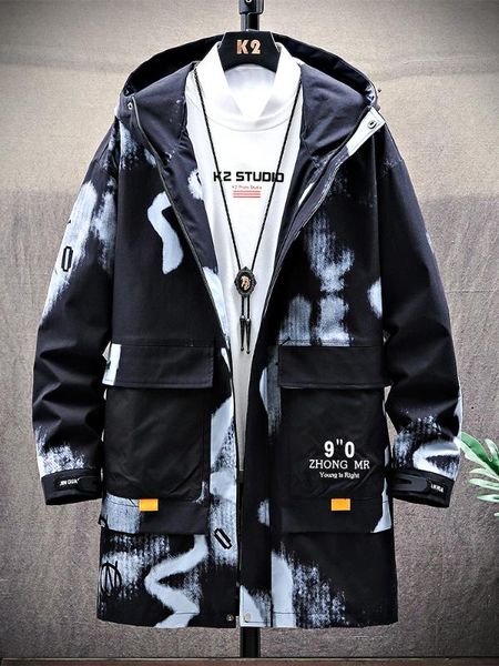 

men's jackets mens windbreaker cargo hooded waterproof casual coat male large size outwear clothing autumn jacket men ee9jk, Black;brown