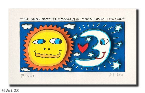 

james rizzi the sun loves the moon home decor handpainted oil painting on canvas wall art canvas pictures 191224