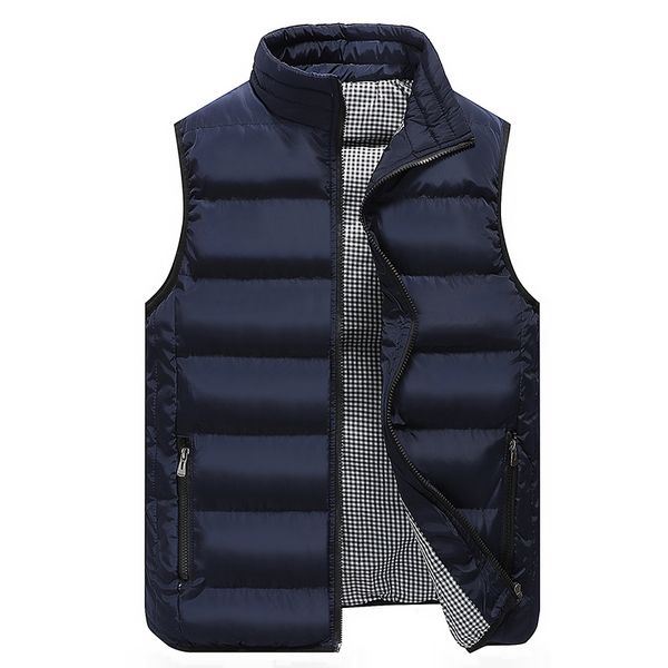 

new men winter warm vest thick sleeveless casual waistcoat outwear vest, Black;white