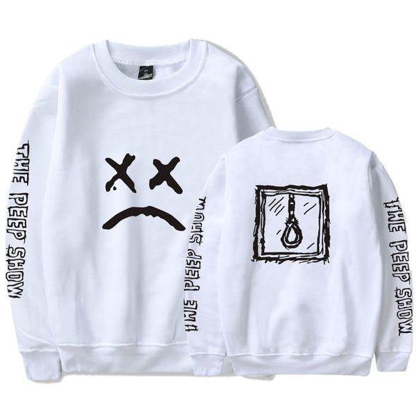 

2020 casual loose hip hop sweatshirt men's hoodie white round neck long sleeve large size pullover men's, Black