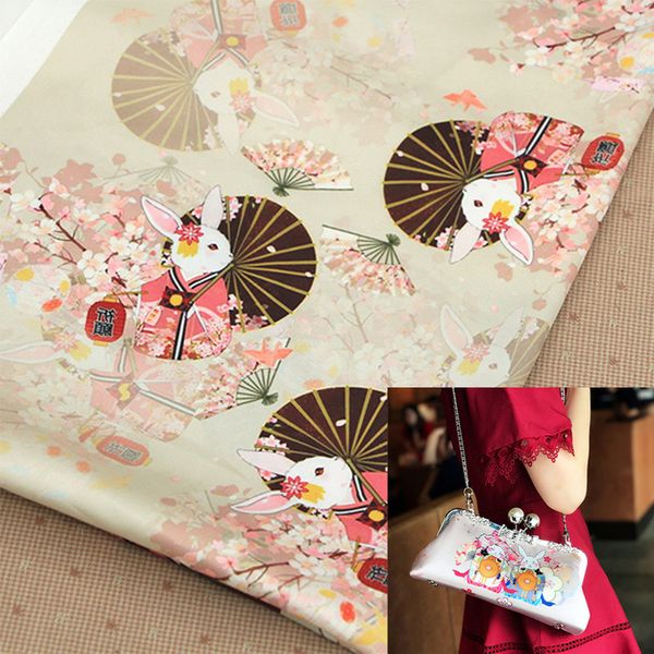 

fys10 50*140cm cherry blossom gambiered guangdong gauze japanese dress qipao cheongsam fabric handwork accessories, Black;white