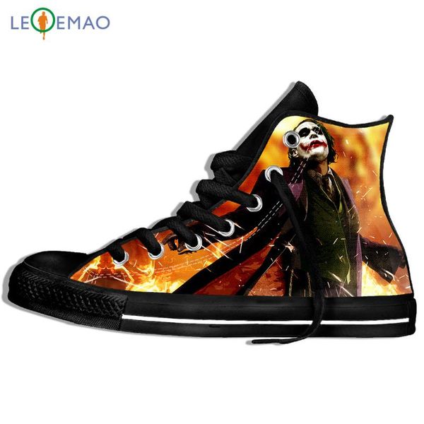 

custom image printing sneakers arrival popular anime joker men/harajuku style plimsolls canvas breathable walking flat