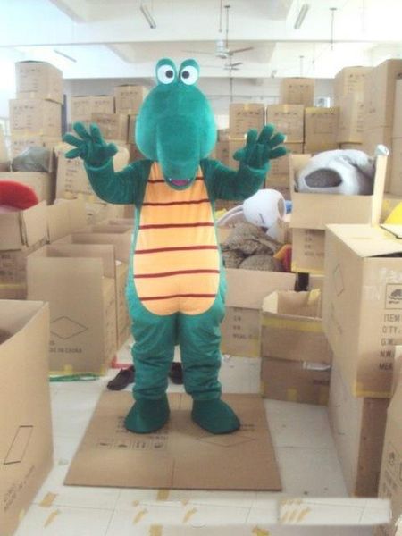 2019 Alta qualidade Crocodilo Jacaré Mascot Costume Adulto Tamanho Fancy Dress Suit roupas especiais de Férias