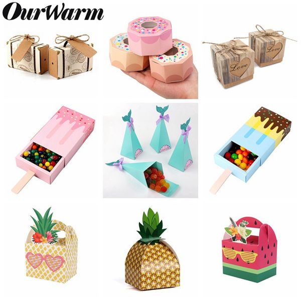 

ourwarm коробки конфеты крафт-бумаги день рождения вечеринку пользу детей подарок коробки свадебные украшения душа ребенка поставки