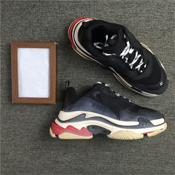 

2018 fashion paris 17fw triple-s g-dragon triple s casual luxury dad shoes for men women beige black sports tennis designer shoes 36-45