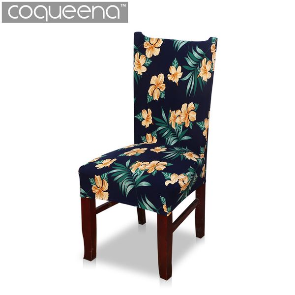 

floral pattern spandex chair covers removable stretch modern dining room restaurant chair slipcovers home decor chc007