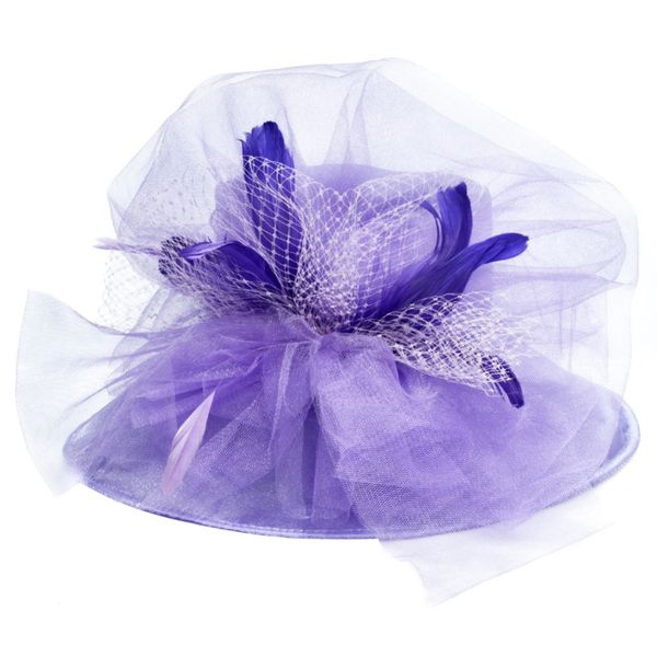

organza bride hat elegant hat for wedding 2018 wedding hats and fascinators light pink and ivory chapeau mariage s10-3120, Blue;gray