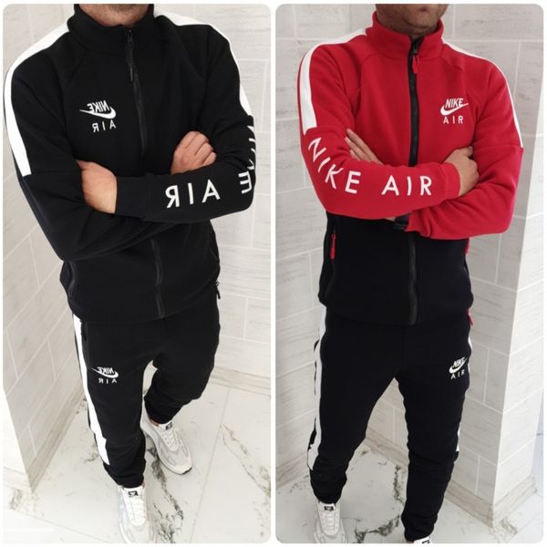 

2019 new tracksuit men new brand autumn winter hooded sweatshirt +drawstring pants male stripe patchwork hoodies suit s-xl c0369, Gray
