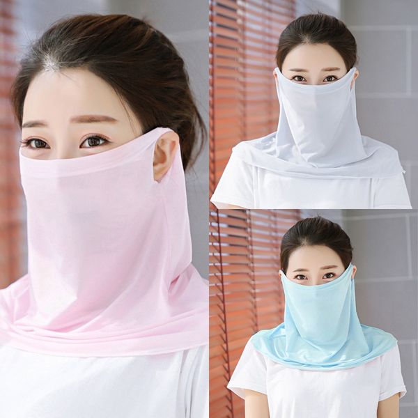 

4dpi6 creative face scarf mask stylish outside sun protection scarf gaiter breathable riding neck neck for outdoor summer (averag, Black